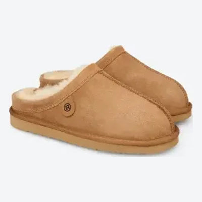Womens Rohde 7090 Soazza Cuoio Lambs Wool Lined Slippers - Cuoio