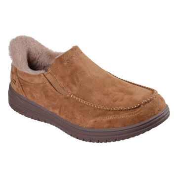 Mens Skechers Murette - Scofield Slip-Ins Slippers - Chestnut