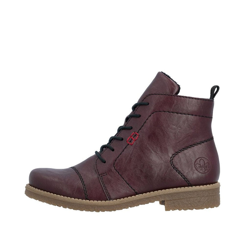 Womens Rieker 73500 Ankle Boots - Blackberry