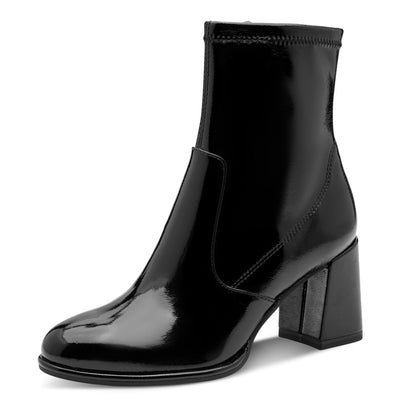 Womens Tamaris 25357 Ankle Boots - Black Patent