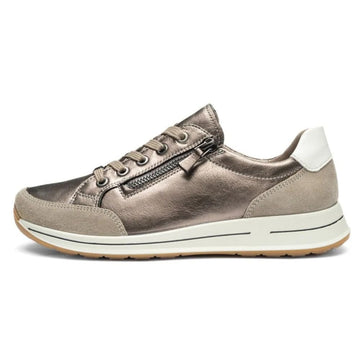 Womens Ara Osaka Side Zip Trainers - Cashmere Pewter