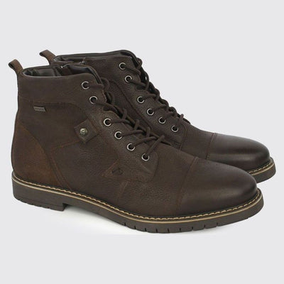 Mens Dubarry Stetson Leather Ankle Boots - Cigar