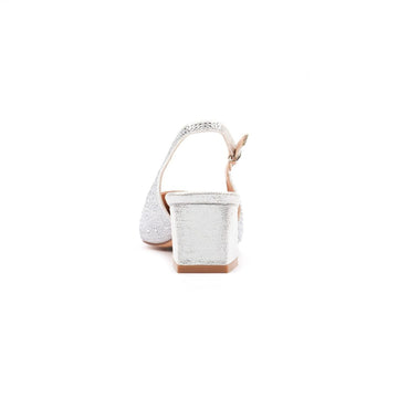 Womens Lunar Milan Slingback Heels - Silver
