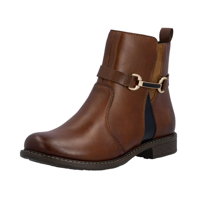 Womens Rieker 74856 Cognac Boots - Cognac