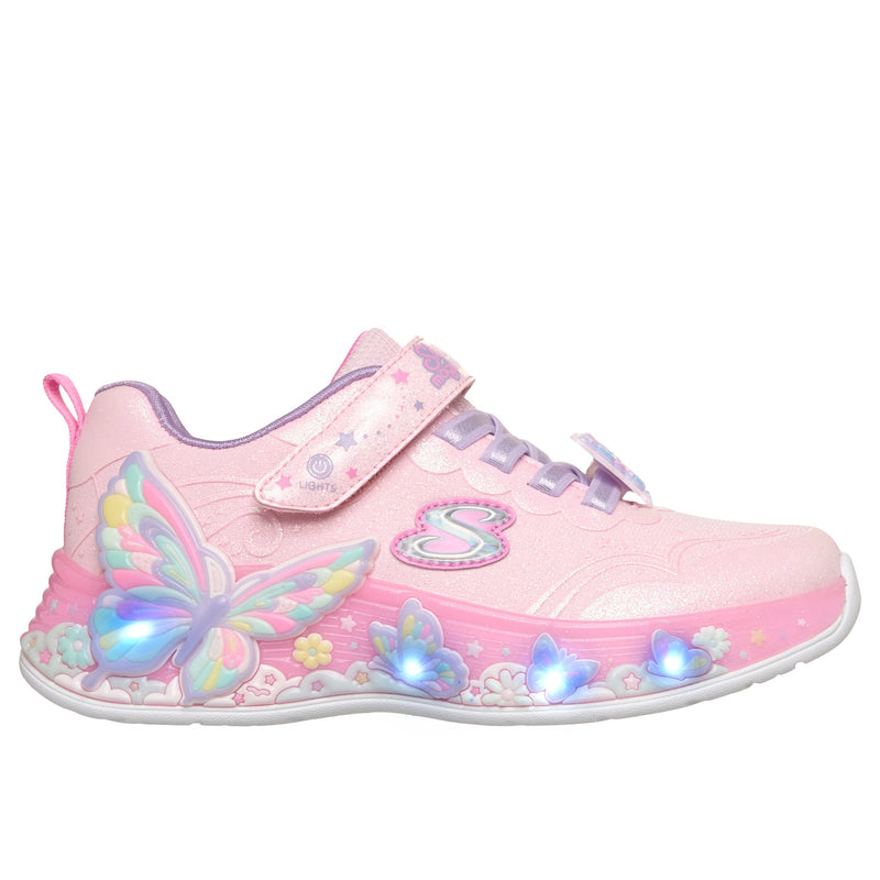Toddler Skechers 303065L Girls Pink Butterfly Butterfly Bliss Trainer - Light Pink