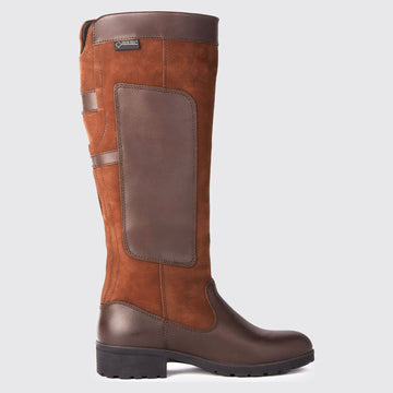 Womens Dubarry Claire Leather Long Boots - Walnut