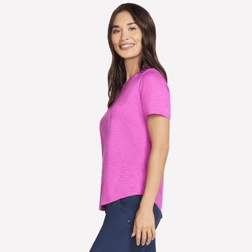Womens Skechers GO Dri Swift Tee - Neon Pink