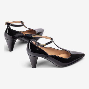Womens Unisa Latte Court Shoes - Black