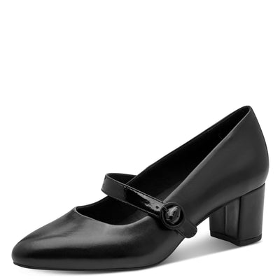 Womens Jana 22701 Block Heels - Black