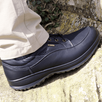 Mens Grisport Livingston Black Comfort Walking Shoe - Black