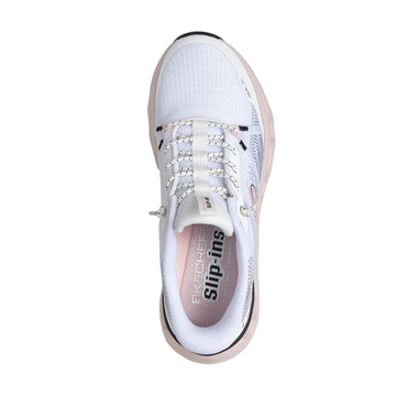 Womens Skechers 150513 White, Grey & Pink Glide-Step Altus Trainer - White