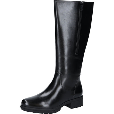 Womens Caprice 25508 Black Nappa Long Boots - Black Nappa