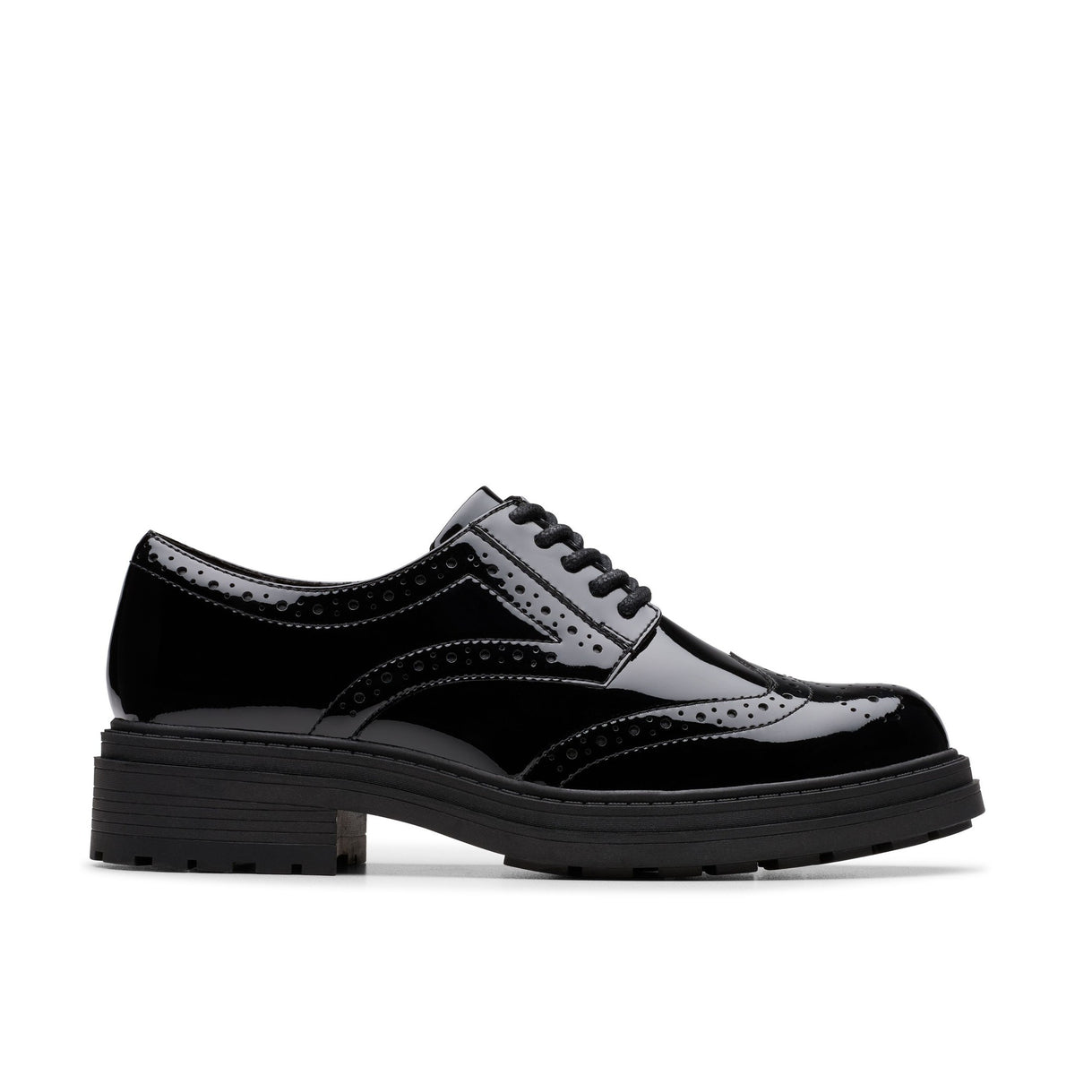 Girls Clarks Orinoco3 Derby Brogue School Shoes