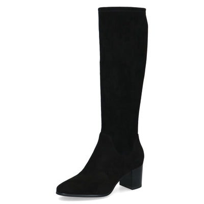 Womens Caprice 25503 Long Boots - Black Stretch