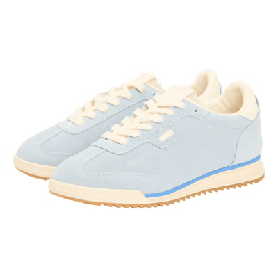Womens Tommy Jeans Low Profile Suede Serrated Trainers - Soaring Skies