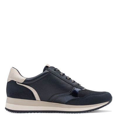 Womens Jana 23774 Side Zip Trainers - Navy