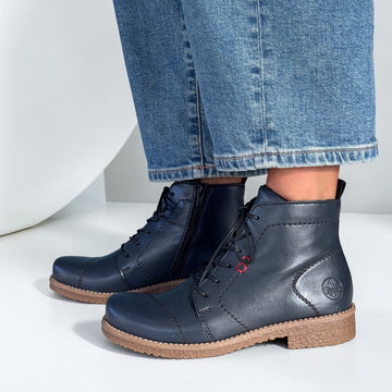 Womens Rieker 73500 Ankle Boots - Ocean
