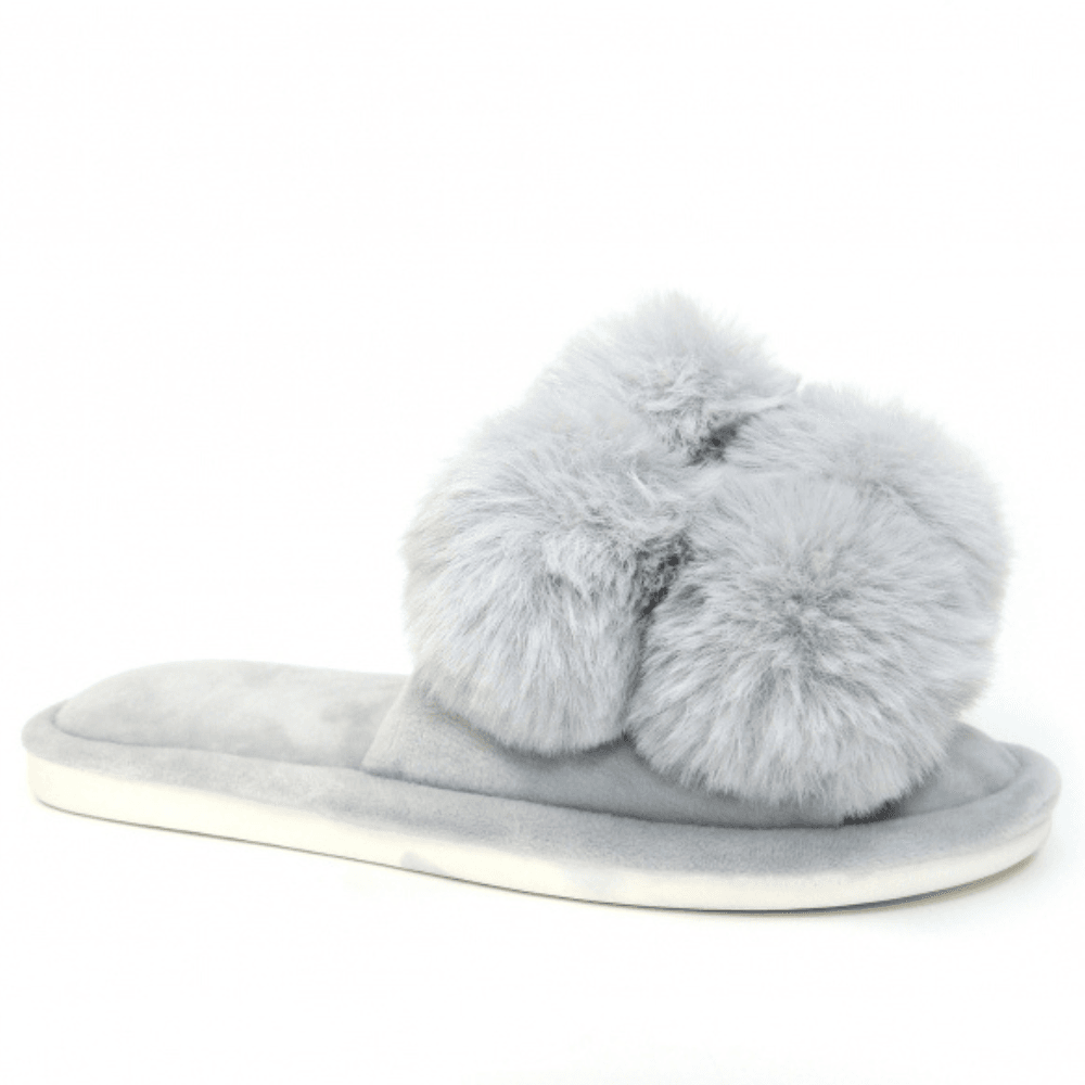 Womens Lunar Octavia Pom Pom Slipper