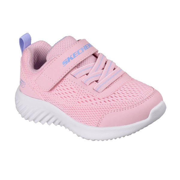Girls Skechers 303622N Light Pink & White Bounder Trainer - Junior - Light Pink