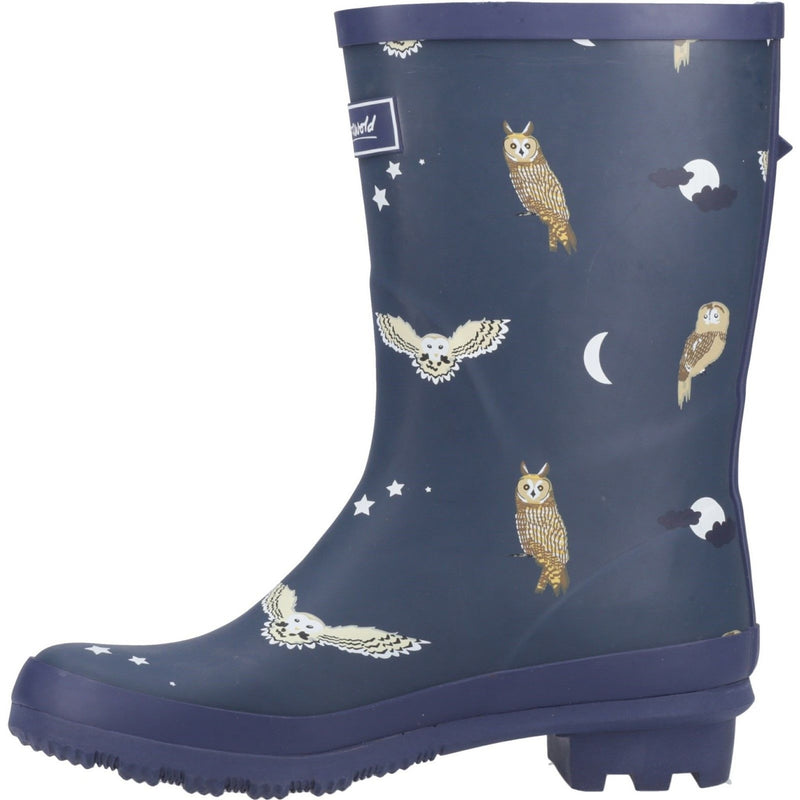 Womens Cotswold Woodland Mid Wellingtons - Owls