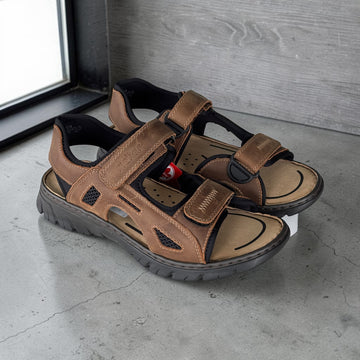 Mens Rieker 26761 Brown Sandals - Brown