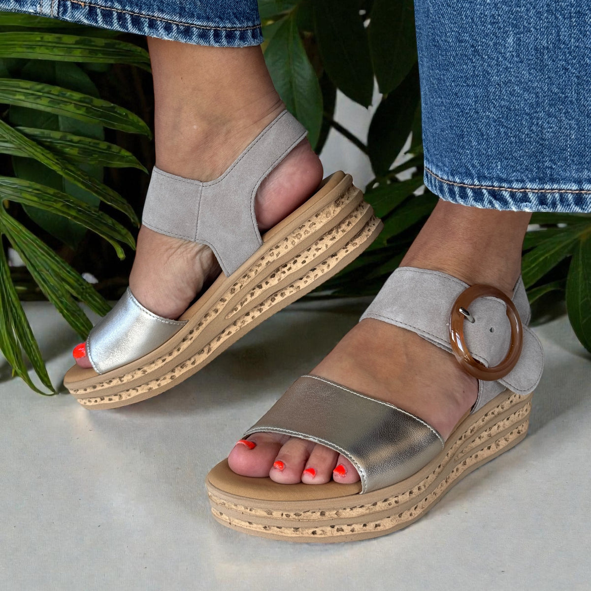 Womens Gabor 84.550 Wedge Andre Sandal
