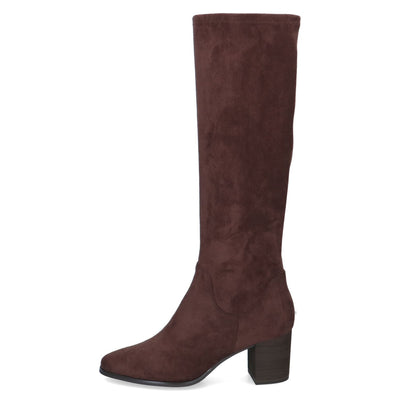Womens Caprice 25503 Long Boots - Chocolate Brown Stretch