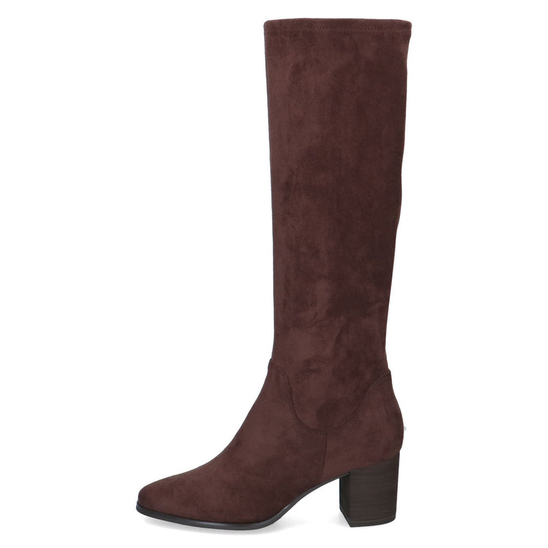 Womens Caprice 25503 Long Boots - Chocolate Brown Stretch