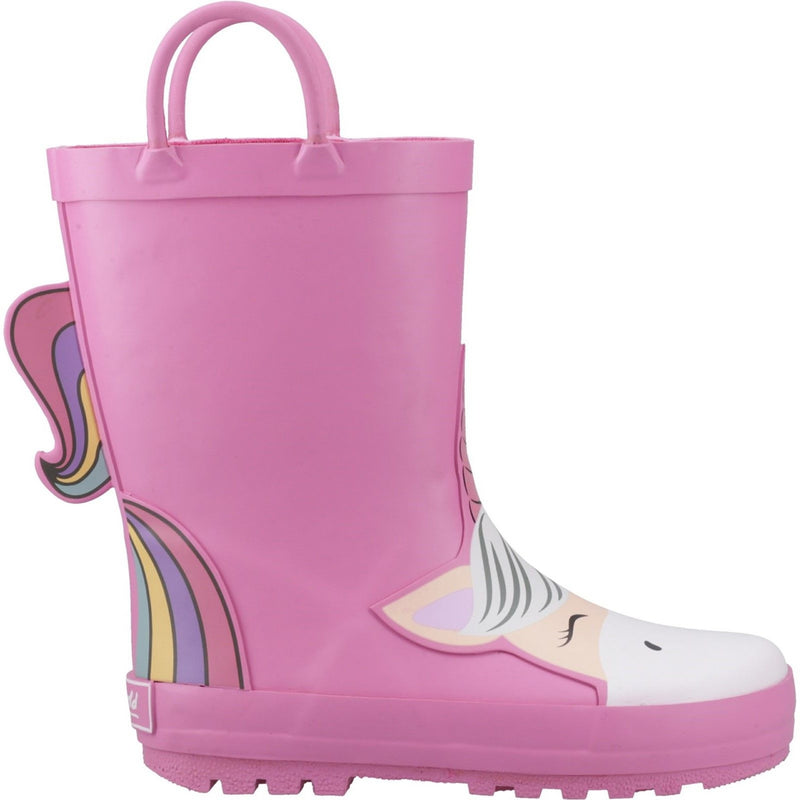Kids Cotswold Puddle Boot 3D Wellingtons - Unicorn