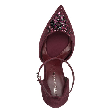 Womens Tamaris 22440 Merlot Court Shoes - Merlot