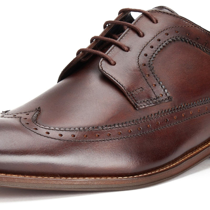 Mens Base London Havisham Washed Brown Brogues - Washed Brown