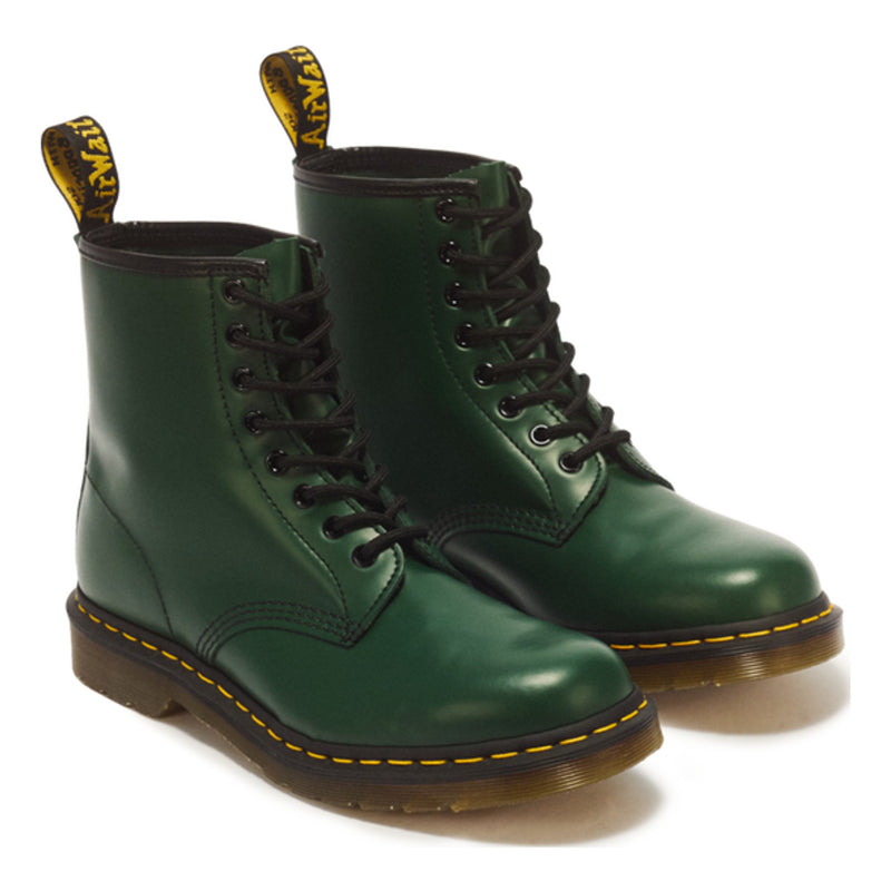 Unisex Dr. Martens 1460 Smooth Green Leather Ankle Boots - Green