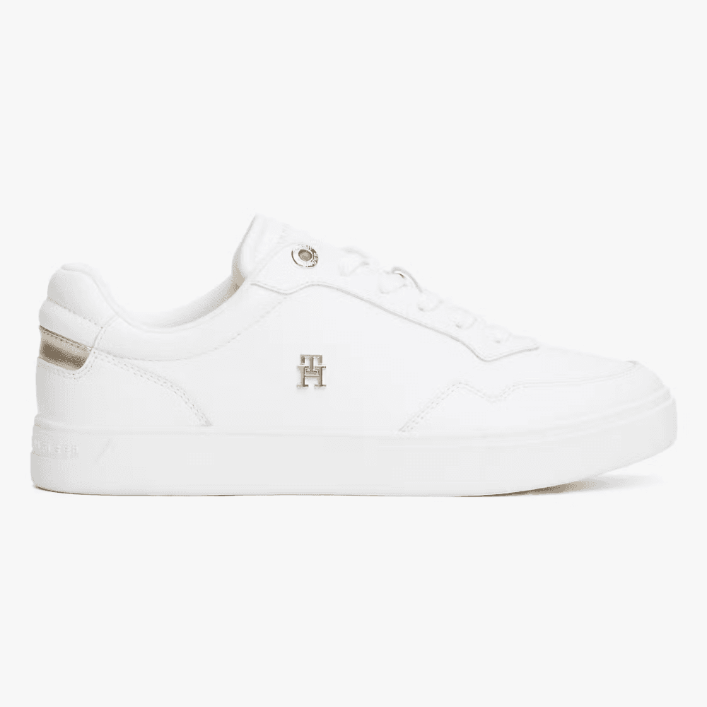 Womens Tommy Hilfiger Monogram Plaque Court Trainers