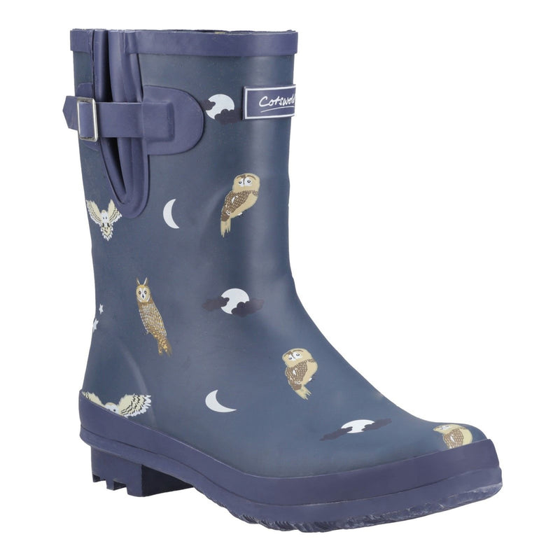 Womens Cotswold Woodland Mid Wellingtons - Owls