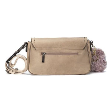 Womens Refresh 183439 Faux Leather Crossbody Bag - Beige
