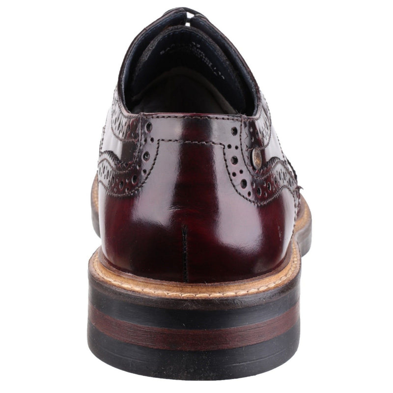 Mens Base London Woburn Formal Lace-up Shoes - Bordo
