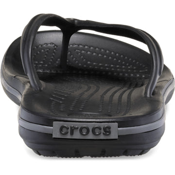 Mens Crocs Crocband Flip Flops - Black Slate Grey