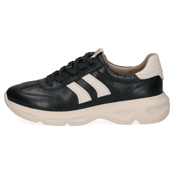 Womens Caprice 23714 Navy Leather Sporty Chunky Sole Trainers - Navy