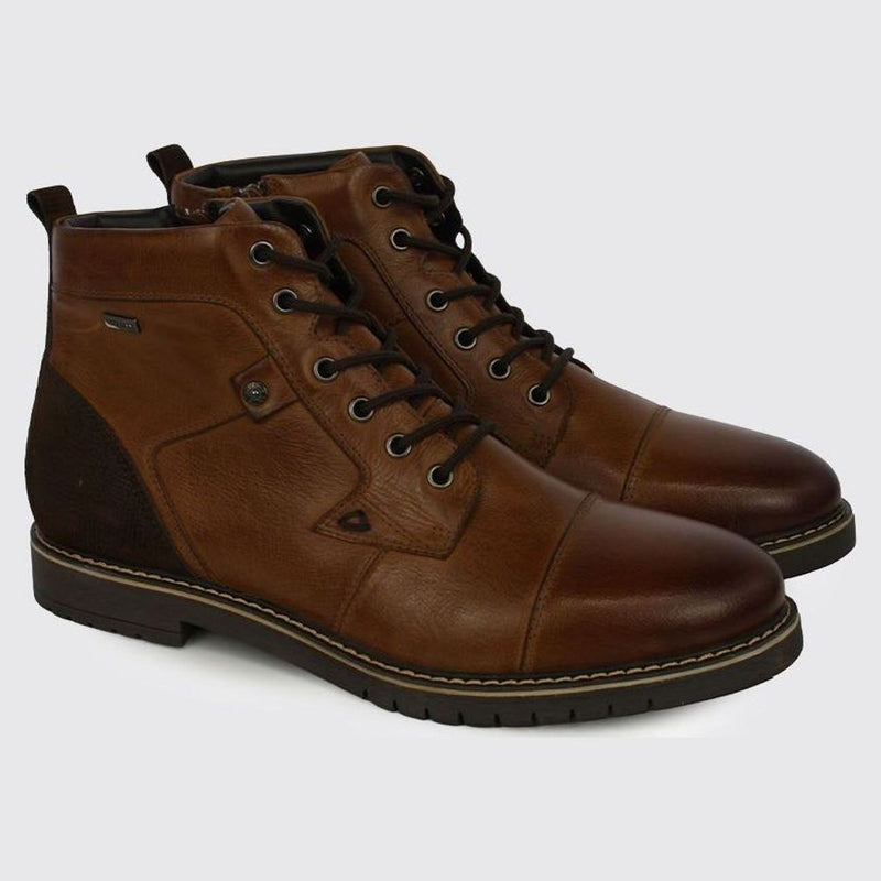 Mens Dubarry Stetson Leather Ankle Boots - Tan