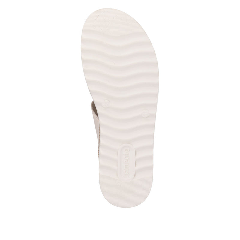 Womens Remonte D0Q59 Beige Combi Wedge Sandal - Beige Combi