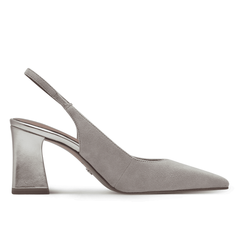 Womens Tamaris 29633 Slingback Block Heels - Taupe