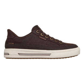 Mens Skechers Arch Fit Arcade - Join Ya There Slip-Ins Casual Shoes - Chocolate