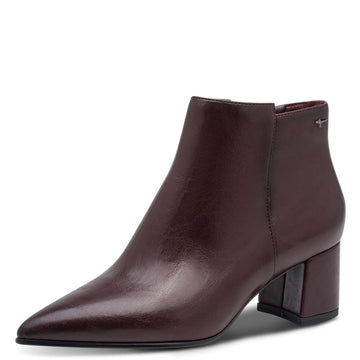 Womens Tamaris 25023 Merlot Ankle Boots - Merlot