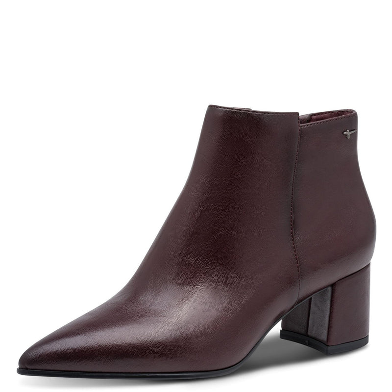 Womens Tamaris 25023 Merlot Ankle Boots - Merlot