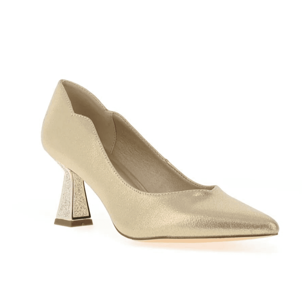 Womens Menbur 25772 Scallop Edge Flared Heels