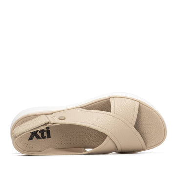 Womens Xti 145172 Crossover Sandals - Beige