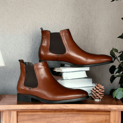 Mens Escape Best Mate Chelsea Boots - Brandy Tan