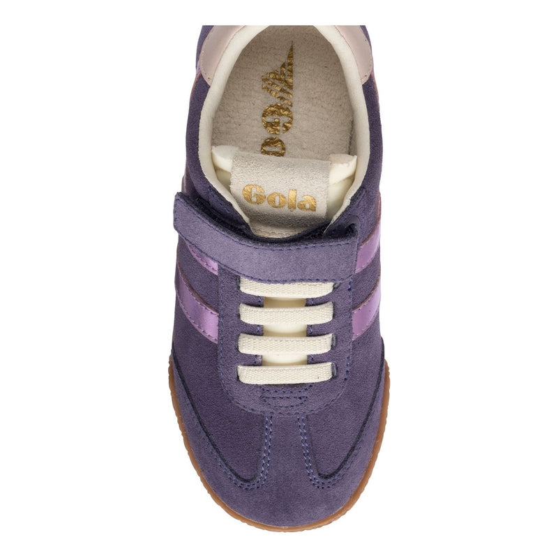 Girls Gola Elan Glitz Plum Trainers - Plum