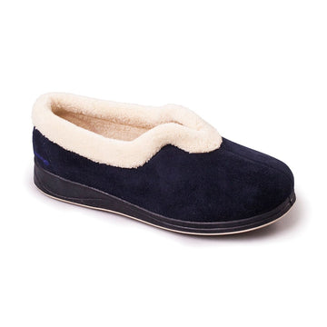 Womens Padders Carmen Wide Fit Slippers - Navy - Navy
