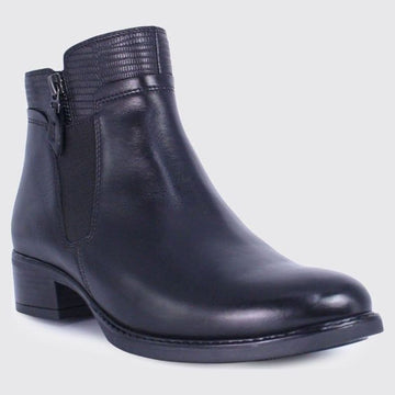 Womens Dubarry Cierra Leather Ankle Boots - Black